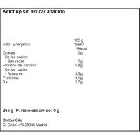 Ketchup cero PRIMA, bote 265 g