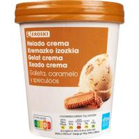 EROSKI speculoos galleta izozkia, terrina 500 ml