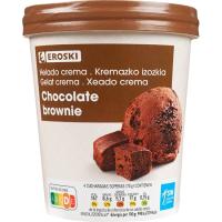 EROSKI brownie txokolate izozkia, terrina 500 ml