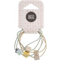 Gomas anchas colores+figuras pequeñas ANNABA, pack 3 uds