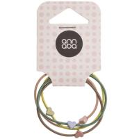 Gomas estrechas colores+figuras pequeñas ANNABA, pack 4 uds