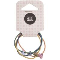 Gomas estrechas colores+figuras pequeñas ANNABA, pack 4 uds