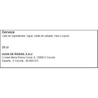 ESTRELLA GALICIA 0,0 garagardo gorria, lata 33 l