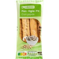 Barrita con pipas EROSKI, pack 2x83 g