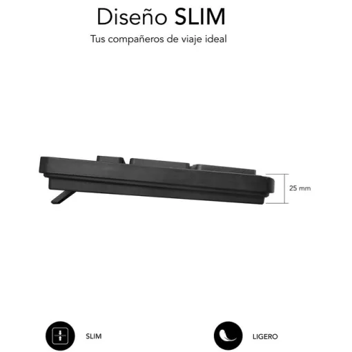 Teclado negro con cable USB, Business Slim SUBBLIM