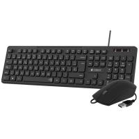 Teclado y ratón negro con cable USB, Business Slim SUBBLIM