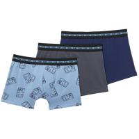 Bóxer infantil algodón elástico, surtido azul talla 16 DIM, pack 3 uds