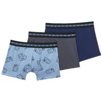 Bóxer infantil algodón elástico, surtido azul talla 14 DIM, pack 3 uds