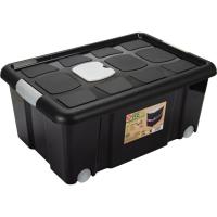 Caja de plástico negro de ruedas NEW BOX, capacidad 36 L HEGA, 25,7x59x40,5 cm