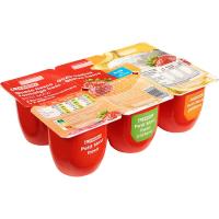 Maxi petit sabor fresa y plátano EROSKI, pack 6x100 g