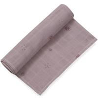 Muselina de bambú natural rosa estampado soles INTERBABY, 120x120 cm