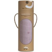 Muselina de bambú natural rosa estampado soles INTERBABY, 120x120 cm