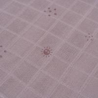 Muselina de bambú natural rosa estampado soles INTERBABY, 120x120 cm