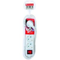 Regleta blanca de 4 tomas con interruptor, 1,5 metros SILVER ELECTRONICS, 1 ud