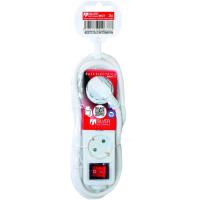 Regleta blanca de 3 tomas con interruptor, 3 metros SILVER ELECTRONICS, 1 ud