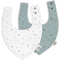 Babero bandana duende verde y blanco, impermeable, 100% algodón INTERBABY, 2 uds