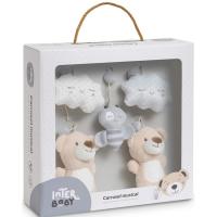 INTERBABY 5 erle panpindun musika karrusel grisa, haurtxoaren atsedenari laguntzen dio