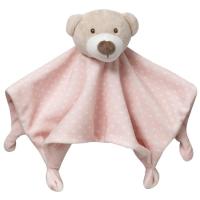 Dudu sonajero osito rosa, mantita de apego para bebe, tacto extrasuave INTERBABY