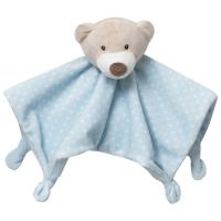Dudu sonajero osito azul, mantita de apego para bebe, tacto extrasuave INTERBABY