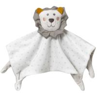 Dudu sonajero león gris, mantita de apego para bebe, tacto extrasuave INTERBABY