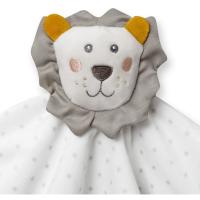 Dudu sonajero león gris, mantita de apego para bebe, tacto extrasuave INTERBABY