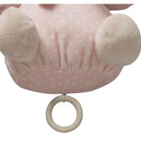 Peluche musical osito rosa, tacto extrasuave INTERBABY