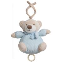 Peluche musical osito azul, tacto extrasuave INTERBABY