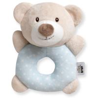 Sonajero aro peluche osito azul, ideal para fomentar el agarre INTERBABY