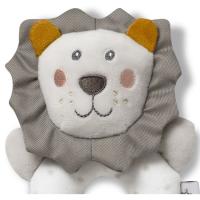 Sonajero aro peluche leon gris, ideal para fomentar el agarre INTERBABY