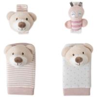 Sonajero manos y pies oso rosa, activa el desarrollo visual y auditivo INTERBABY Sonajero manos y pies oso rosa, activa el desarrollo visual y auditivo INTERBABY