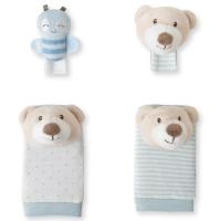 Sonajero manos y pies oso azul, activa el desarrollo visual y auditivo INTERBABY