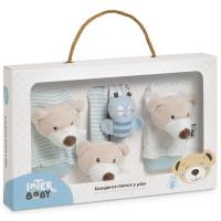 Sonajero manos y pies oso azul, activa el desarrollo visual y auditivo INTERBABY