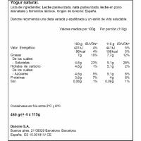 Yogur griego natural DANONE, pack 4x110 g