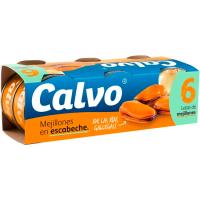 Mejillón en escabeche CALVO, pack 6x80 g