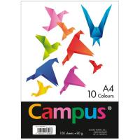 CAMPUS A4 koloretako papera, 100 orri, 80 g, 10 kolore, 1 sorta