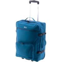 Trolley cabina poliéster azul Explorer, 2 ruedas JOHN TRAVEL, 38x55x20 cm