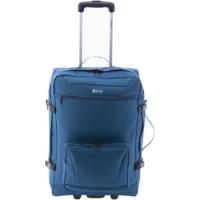 Trolley cabina poliéster azul Explorer, 2 ruedas JOHN TRAVEL, 38x55x20 cm