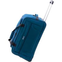 Bolso mediano de políester azul, con 2 ruedas, Explorer JOHN TRAVEL, 58x33x31 cm