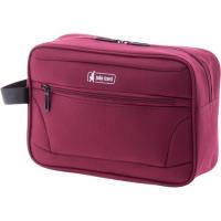 Neceser de viaje poliéster rojo Explorer JOHN TRAVEL, 28x19x9 cm