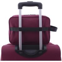 Neceser de viaje poliéster rojo Explorer JOHN TRAVEL, 28x19x9 cm