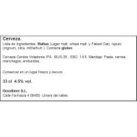 Cerveza Lager LA BELLA LOLA, lata 33 cl