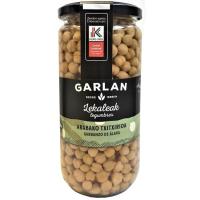 Garbanzos de Alava precocinados EUSKO LABEL GARLAN, frasco 490 g Garbanzos de Alava precocinados EUSKO LABEL GARLAN, frasco 490 g