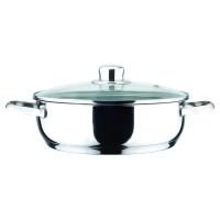 Tartera Dux con tapa, acero inoxidable, apta para todo tipo de cocinas MAGEFESA, Ø26 cm