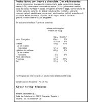 Flan de huevo y chocolate 0% sin azúcar DHUL, pack 4x100 g