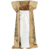 Vaso de cartón blanco 210 ml, pack 20 uds
