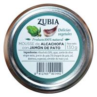 Mousse de alcachofa con jamón de pato ZUBIA, frasco 130 g