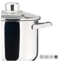 Olla Dux con tapa, acero inoxidable, apta para todo tipo de cocinas MAGEFESA, Ø16 cm