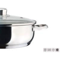 Tartera Dux con tapa, acero inoxidable, apta para todo tipo de cocinas MAGEFESA, Ø24 cm