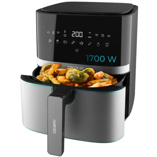Freidora de aire sin aceite, 1700, 5,5 litros, Cecofry Full Inox 5500 Pro CECOTEC