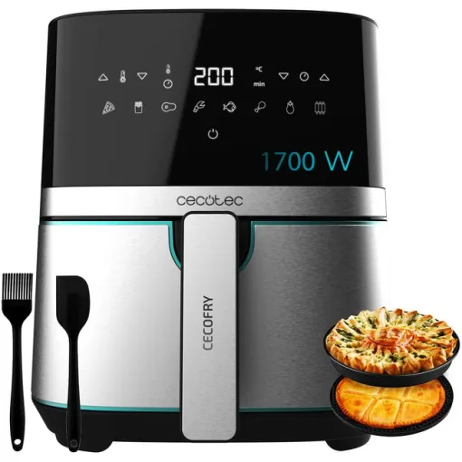 Freidora de aire sin aceite, 1700, 5,5 litros, Cecofry Full Inox 5500 Pro CECOTEC